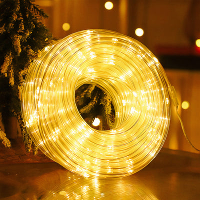Instalație 14m, Model Furtun LED, Lumină Alb Cald, pentru Interior și Exterior, de Crăciun Engros