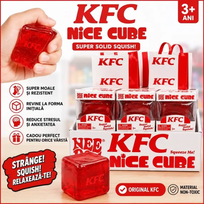 Jucărie Antistres NeeDoh Nice Cube Roșu 5.5CM – Cub Squishy Super Moale pentru Relaxare și Reducerea Stresului Engros