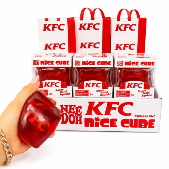 Jucărie Antistres NeeDoh Nice Cube Roșu 5.5CM – Cub Squishy Super Moale pentru Relaxare și Reducerea Stresului Engros