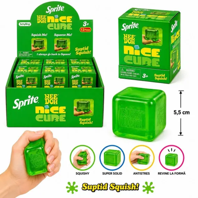 Jucărie Antistres NeeDoh Nice Cube Verde 5.5CM – Cub Squishy Engros
