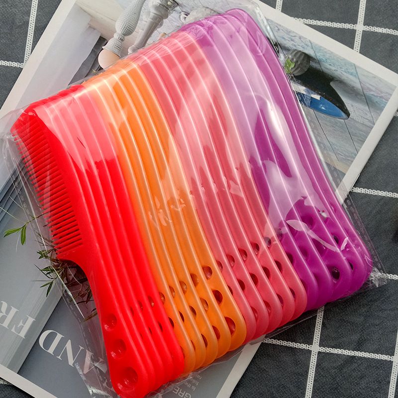 Pieptene de Păr 20.5cm din Plastic, 12/set, Diferite Culori Engros
