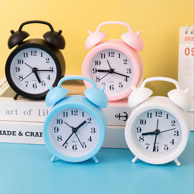 Ceas cu Alarma 11x8cm, Colorat, Clasic cu Clopoței din Plastic Engros