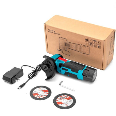 Mini Polizor Unghiular 20cm, 12V, 750W, 19500 rpm, 2 Discuri 76 mm cu 2 Acumulatori Engros