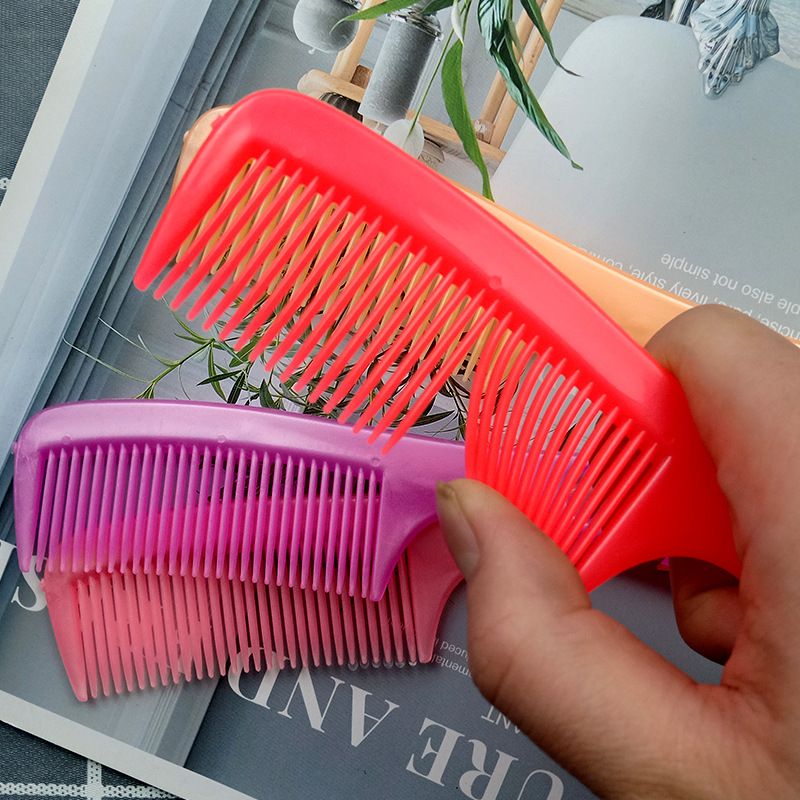 Pieptene de Păr 20.5cm din Plastic, 12/set, Diferite Culori Engros