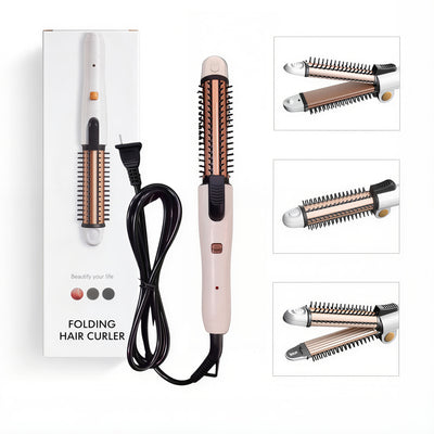 Ondulator și Placă de Păr 3în1 30cm pentru Ondulare, Îndreptare și Creponare cu Țepi de Protecție din Plastic Engros