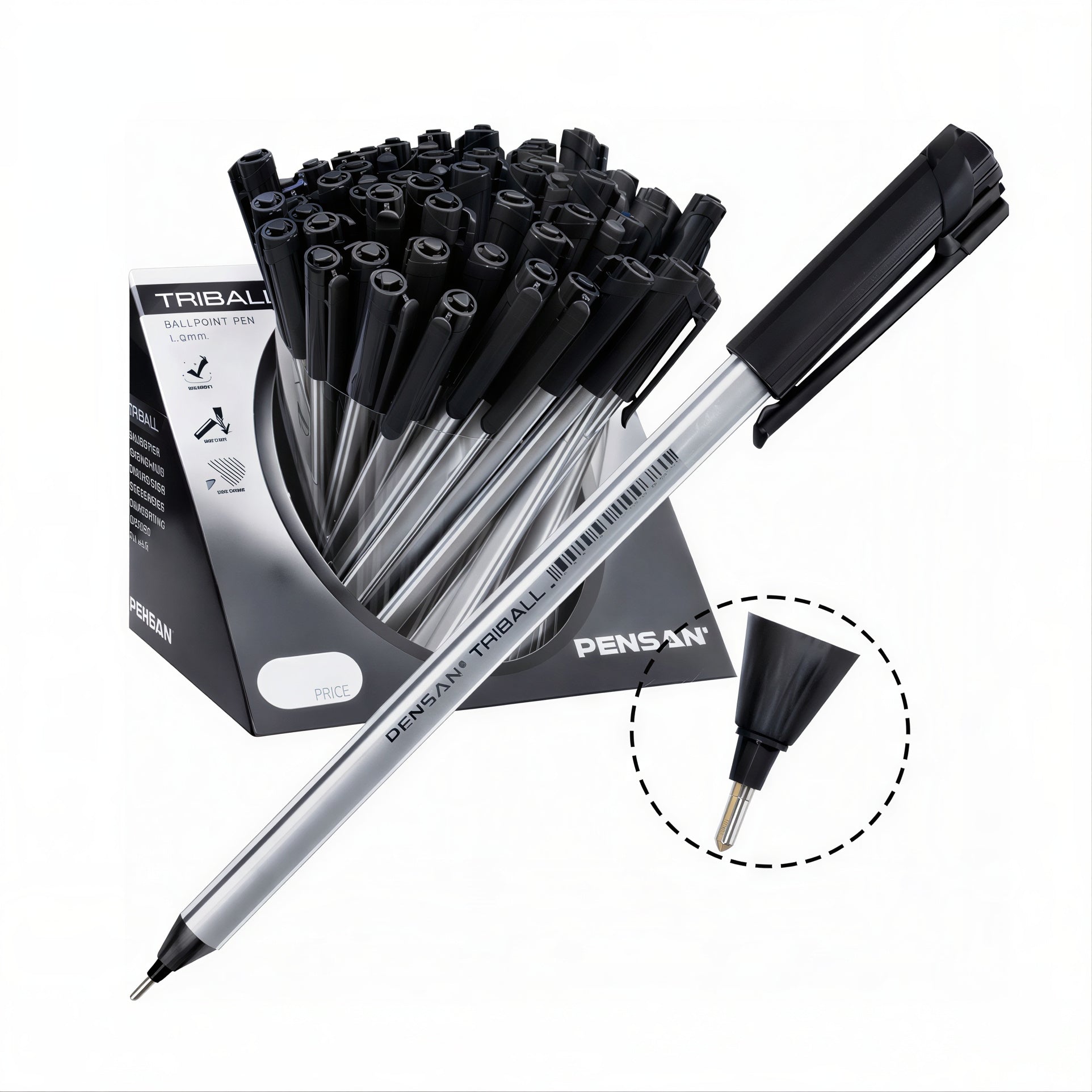 Pix cu Gel 60/set, Pensan 15cm Negru Engros