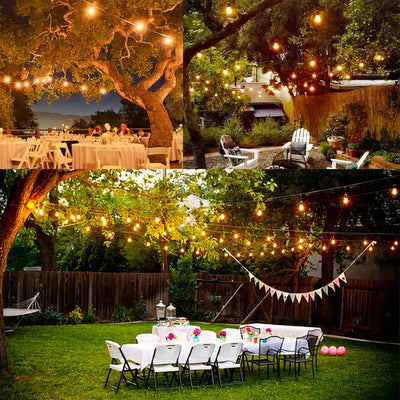 Ghirlanda Luminoasa LED 5m cu 10 Becuri, Lumină Caldă, Rezistentă la Apă, Ideală pentru Terase, Grădini și Camping Engros