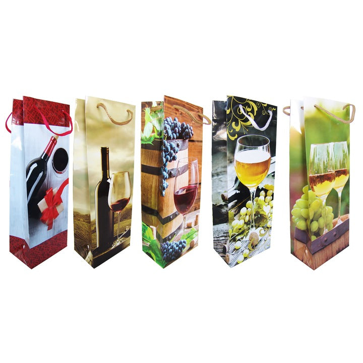 Pungi de Cadou pentru Sticla 35x14 cm Diverse Modele 12/set Engros