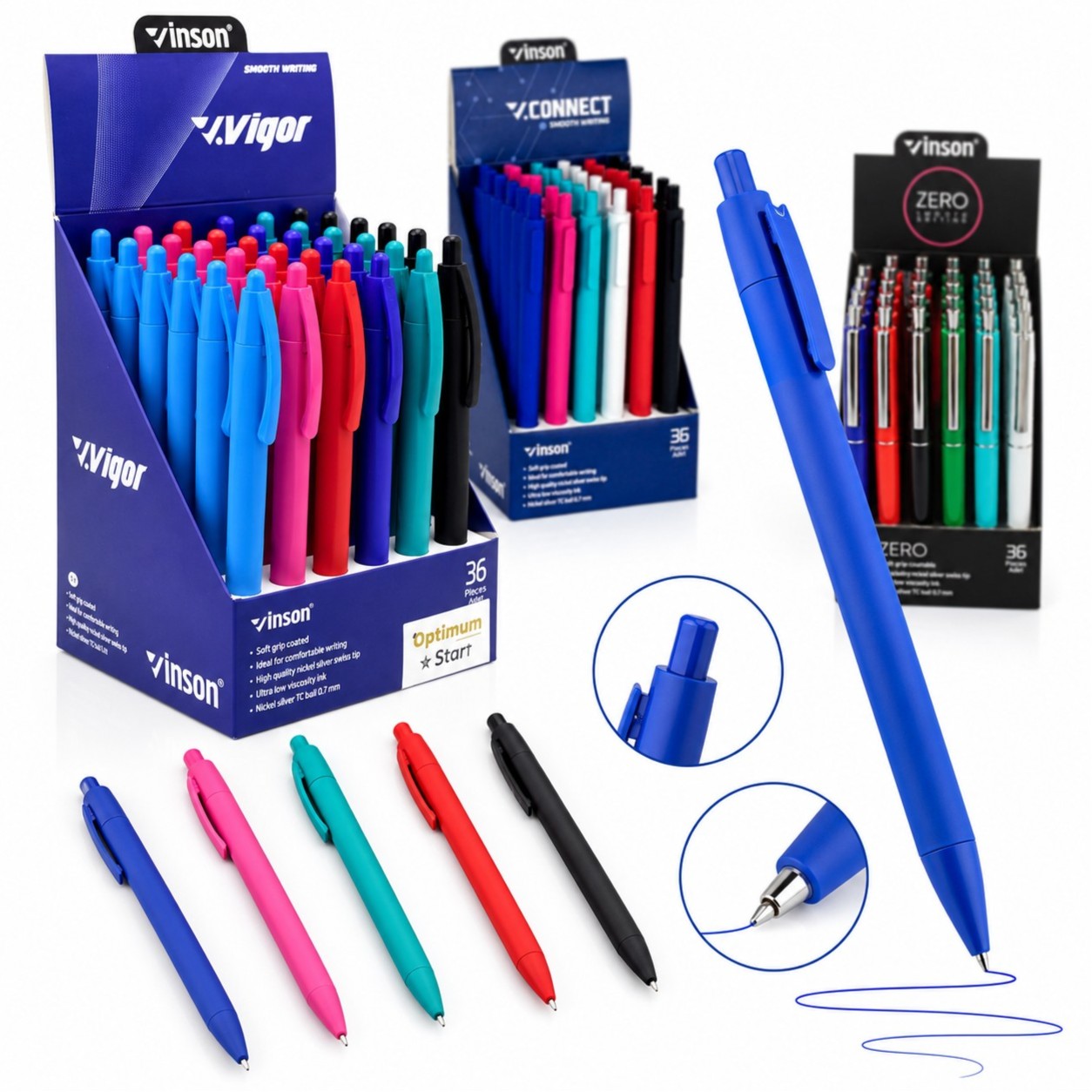 Pix Vinson 13cm Pasta Albastra, 36/set Diferite Culori Engros
