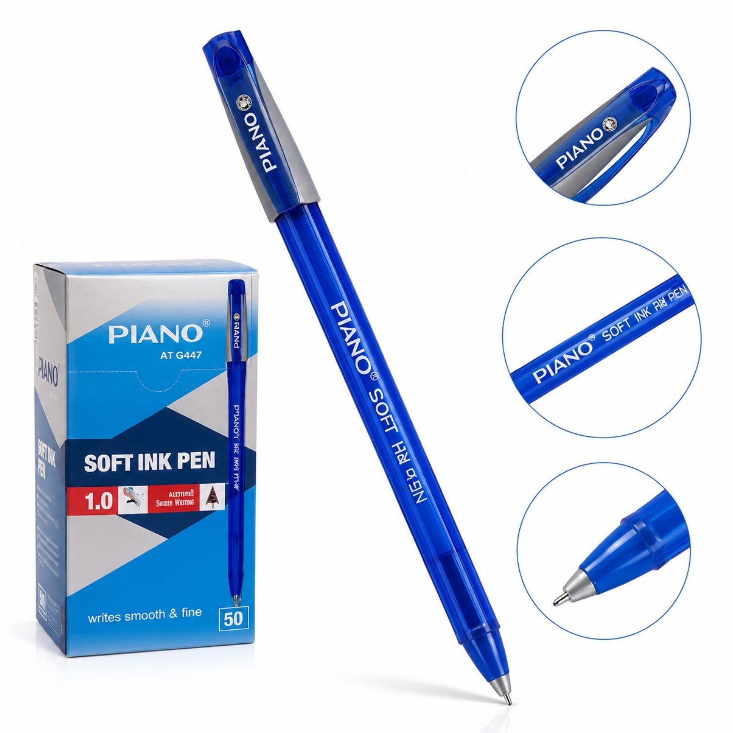 Pix 50/set cu Gel Albastru,14cm cu Penita Subtire Engros