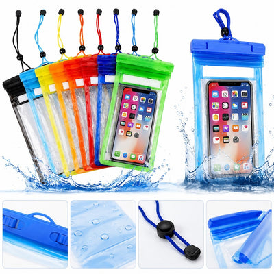 Husa Subacvatica 27x11cm Impermeabila cu Snur pentru Telefon Diferite Culori Engros