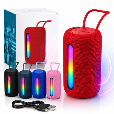 Boxă Bluetooth Portabilă 13cm LED Multicolor RGB, cu Agățătoare, Alimentare USB Diferite Culori Engros