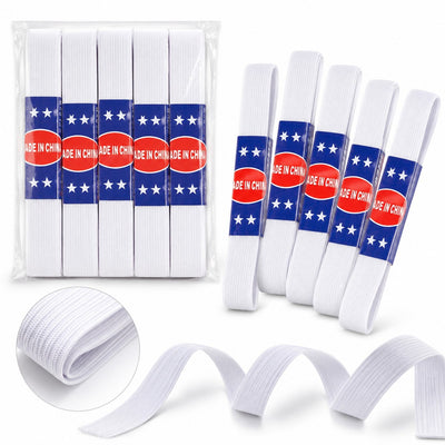 Elastic Alb 2mx2.5cm pentru Uz General, 5/set Croitorie și Confecții Engros