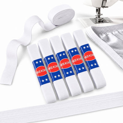 Elastic Alb 2mx2.5cm pentru Uz General, 5/set Croitorie și Confecții Engros