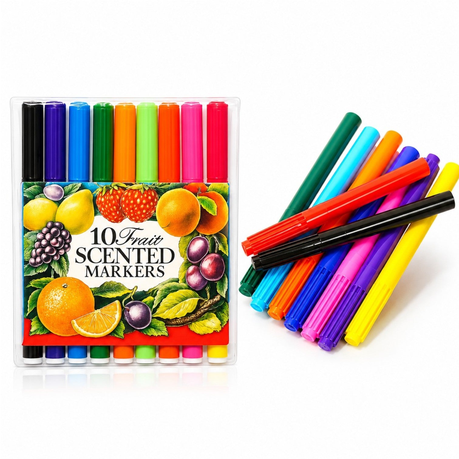 Carioci Parfumate 10 Culori cu Arome de Fructe, 12/set Subtiri 13cm Diferite Culori Engros