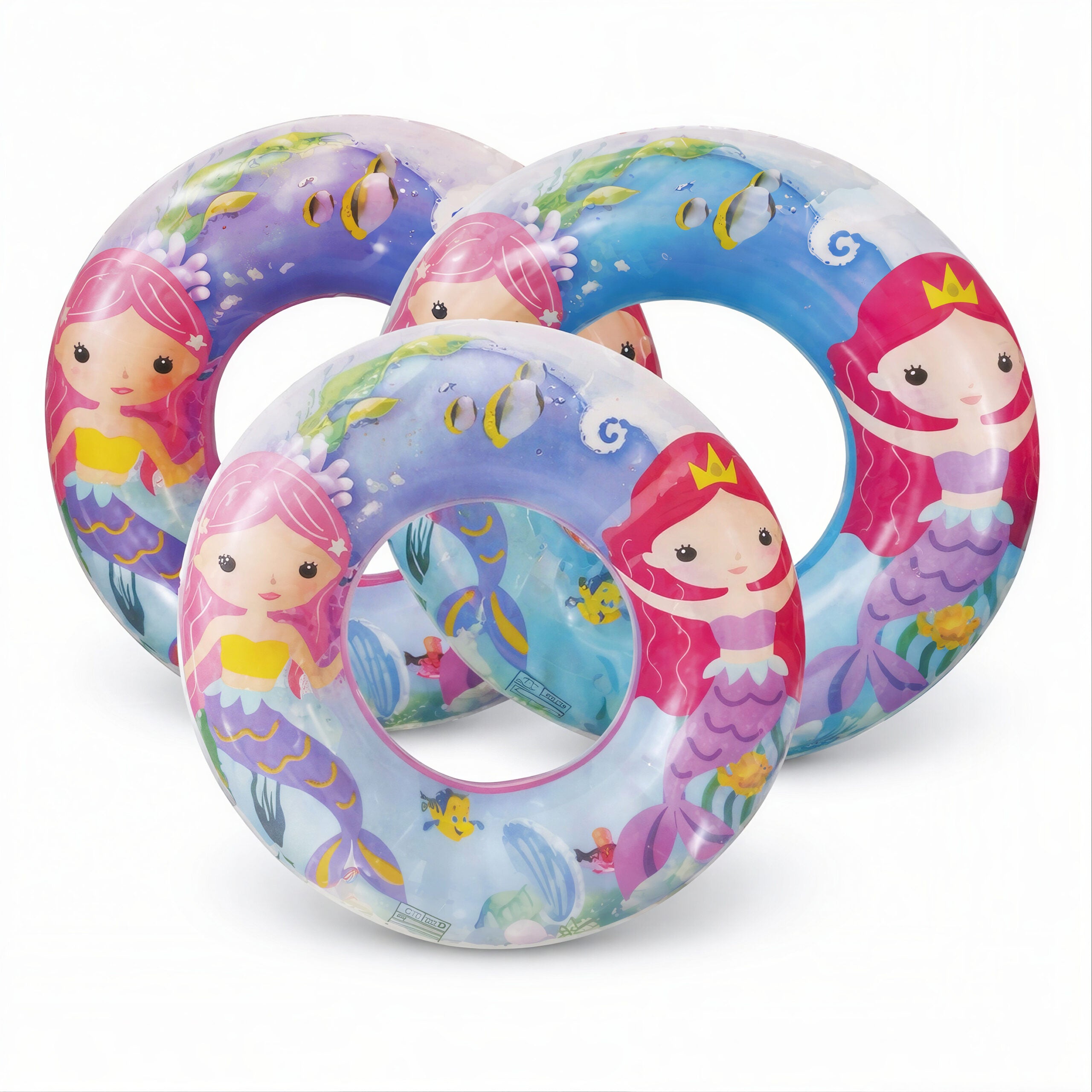 Colac Gonflabil Copii 70cm, Model Sirenă, Diferite Culori Engros