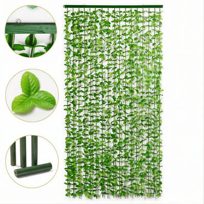 Perdea Decorativa pentru Usa 90x180cm, din Frunze Artificiale cu Bara din Lemn Engros