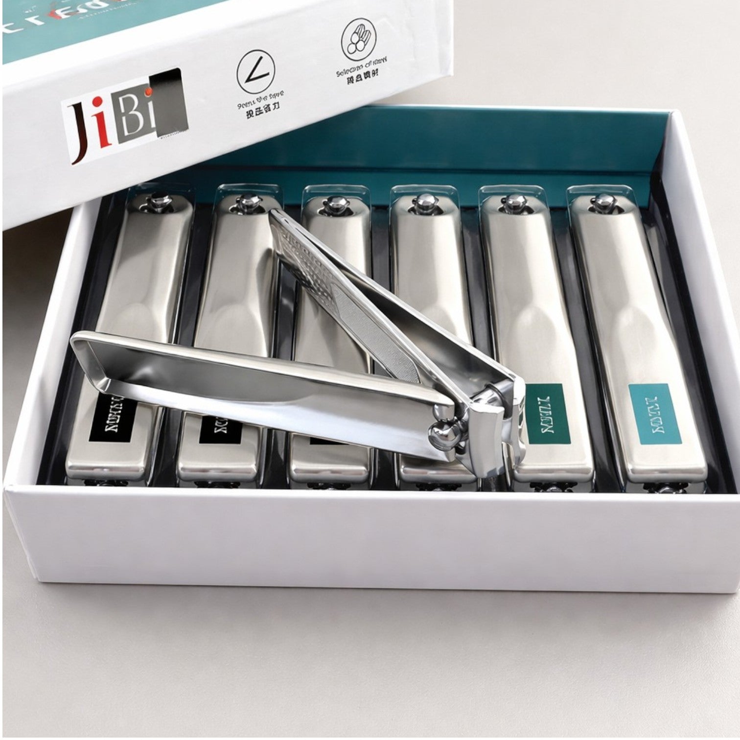 Unghieră 12/set cu Pilă Integrată, din Oțel Inoxidabil Engros