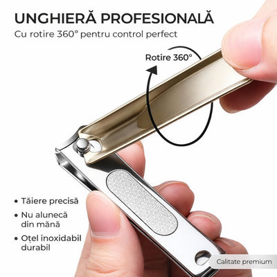 Unghieră 12/set cu Pilă Integrată, din Oțel Inoxidabil Engros