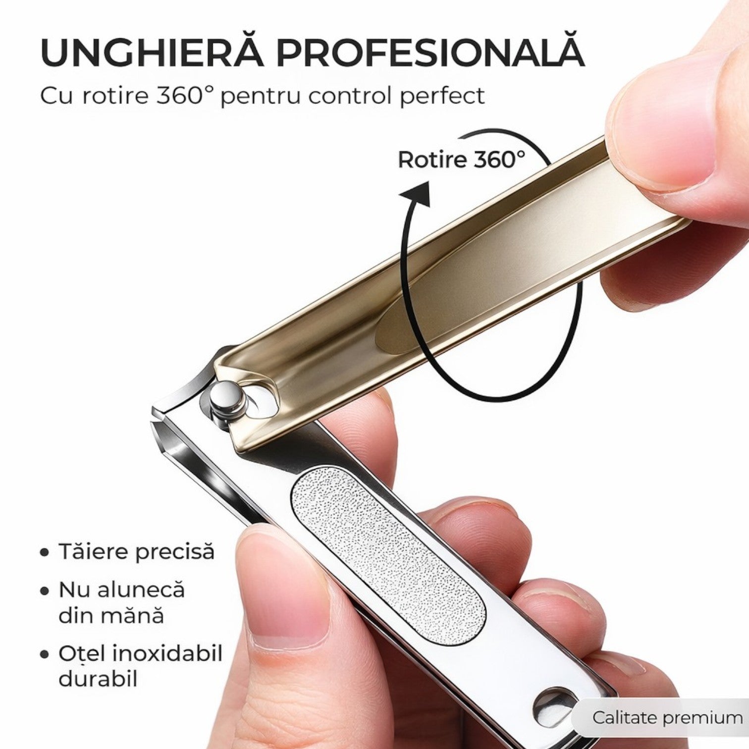 Unghieră 12/set cu Model si Pilă Integrată, din Oțel Inoxidabil Engros