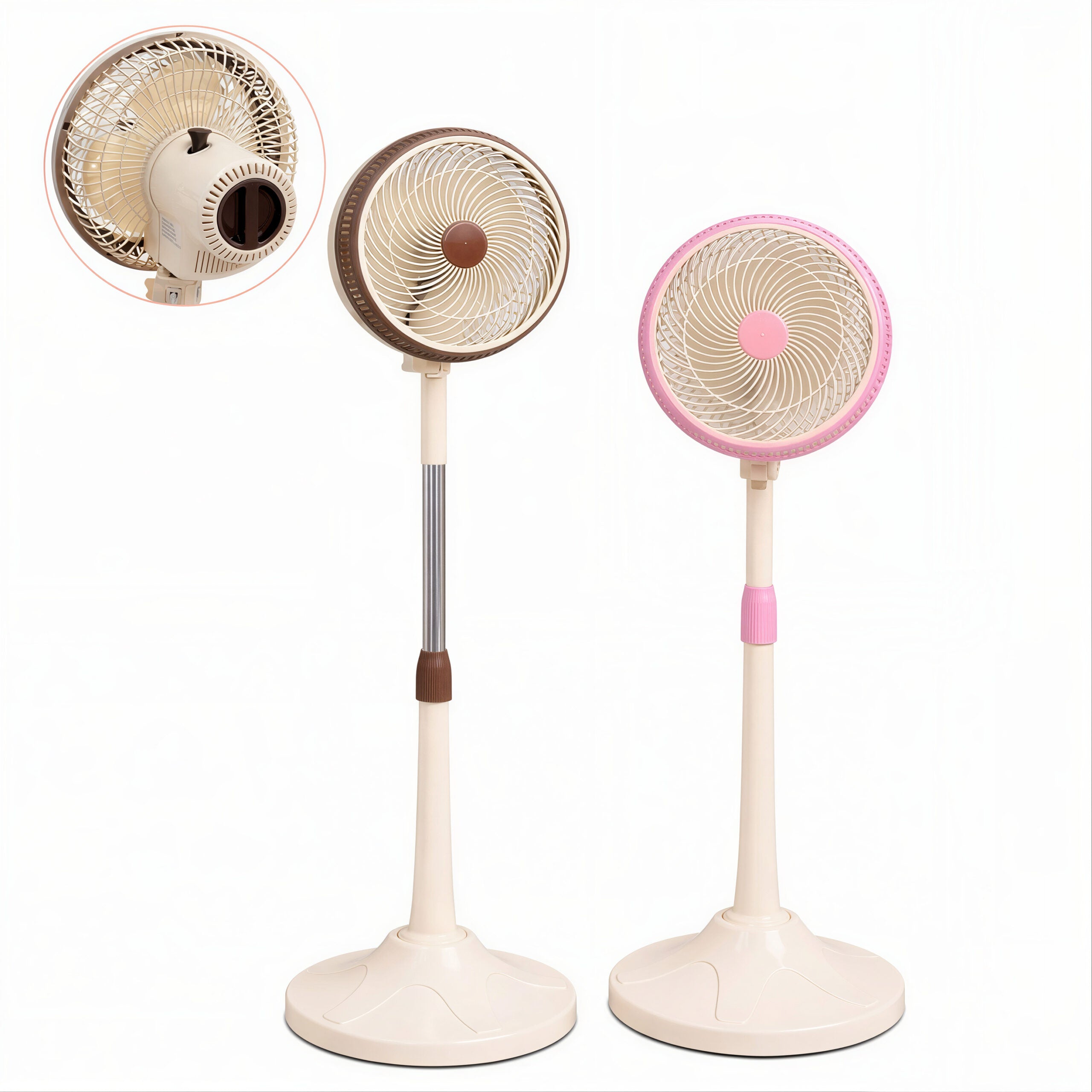 Ventilator cu Picior 95cm din Plastic, Reglabil pe Înălțime, cu Funcție Oscilație Diferite Culori Engros