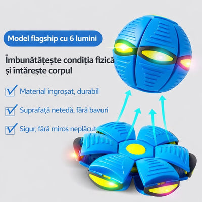Minge Transformabilă în Disc Frisbee, cu LED Multicolor, 14-22.5cm Diferite Culori Engros