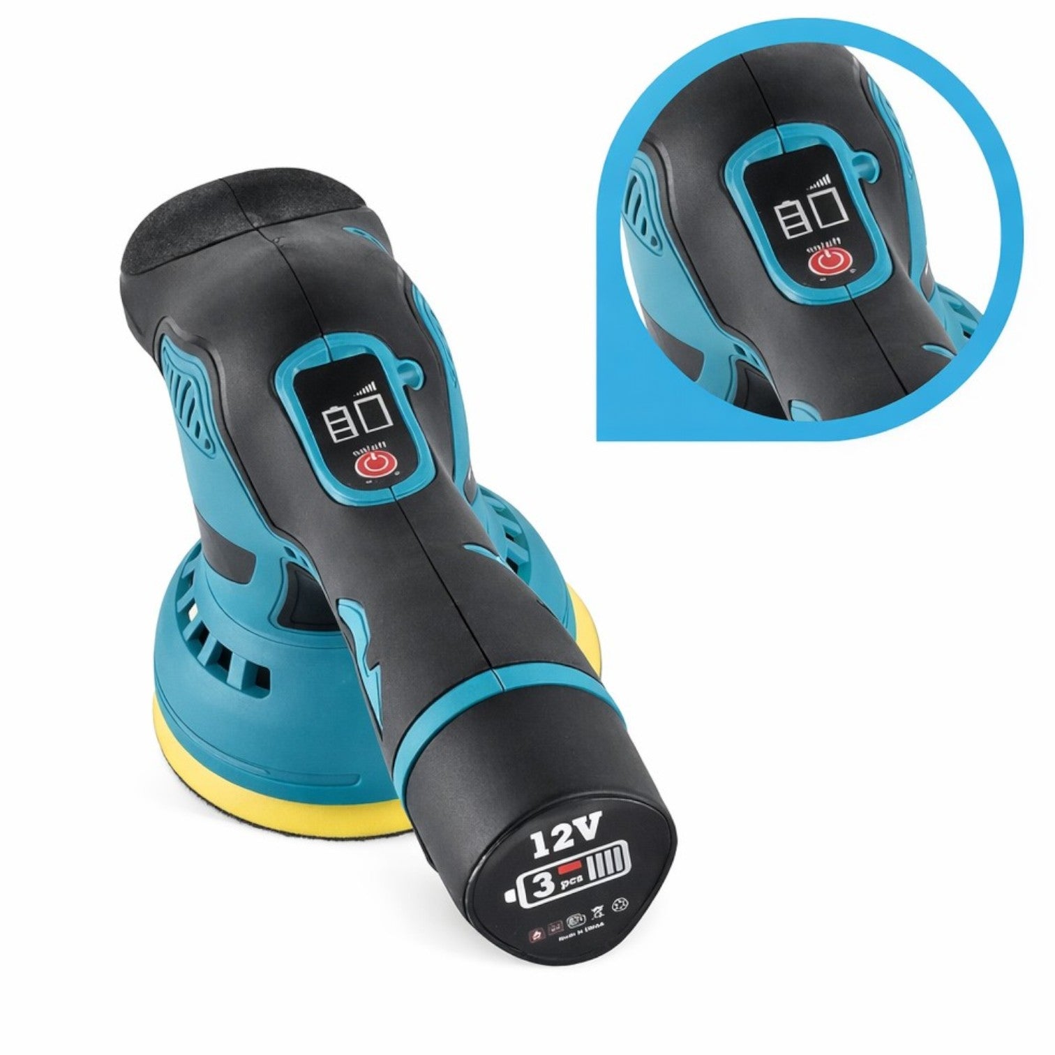 Aparat Polish Auto 23x13x15cm, Profesional cu 2 Acumulatori 48V, 8 Viteze, 2500–5000 RPM Engros