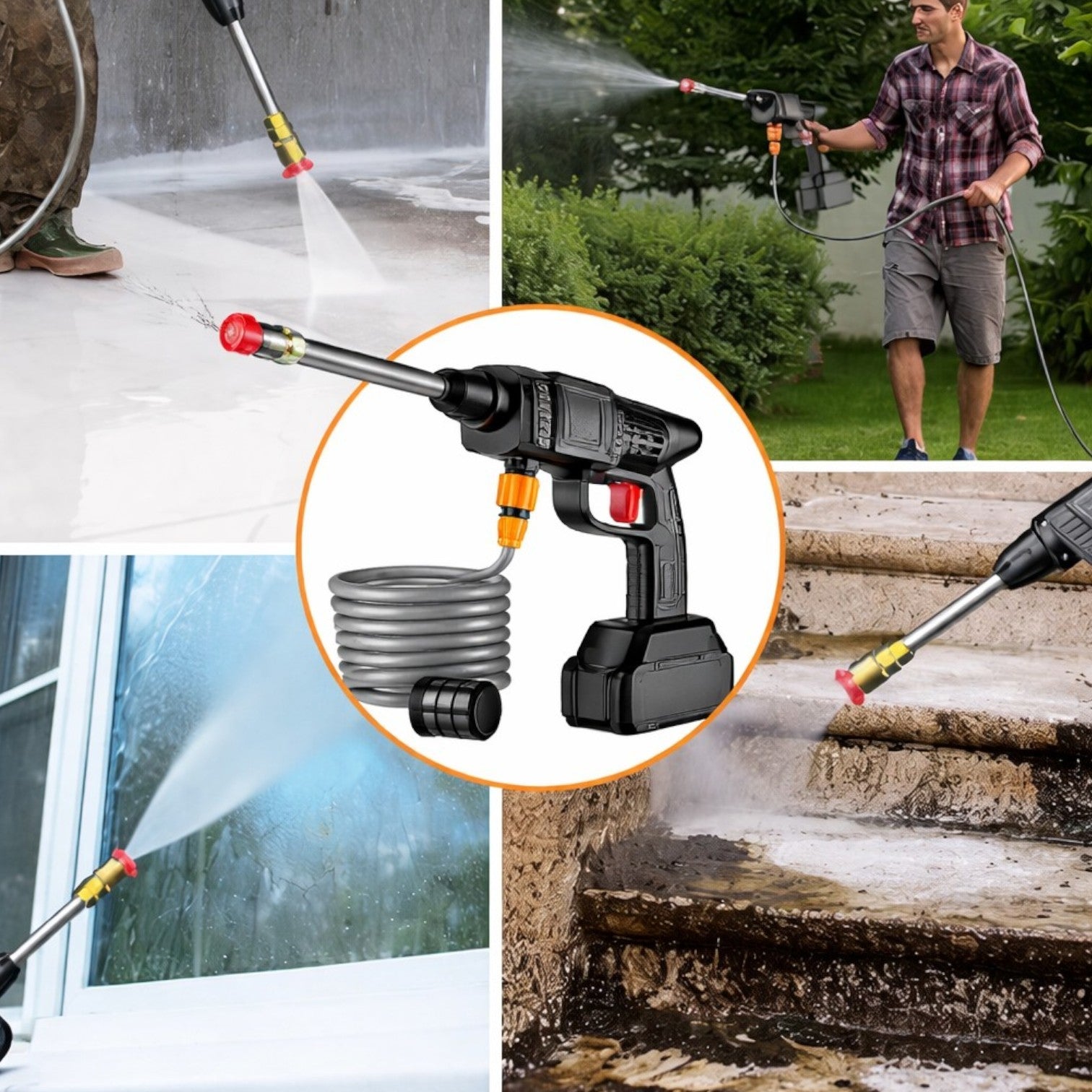 Aparat De Spalat cu Presiune si 2 Acumulatori de 48V, in Cutie Transport Engros