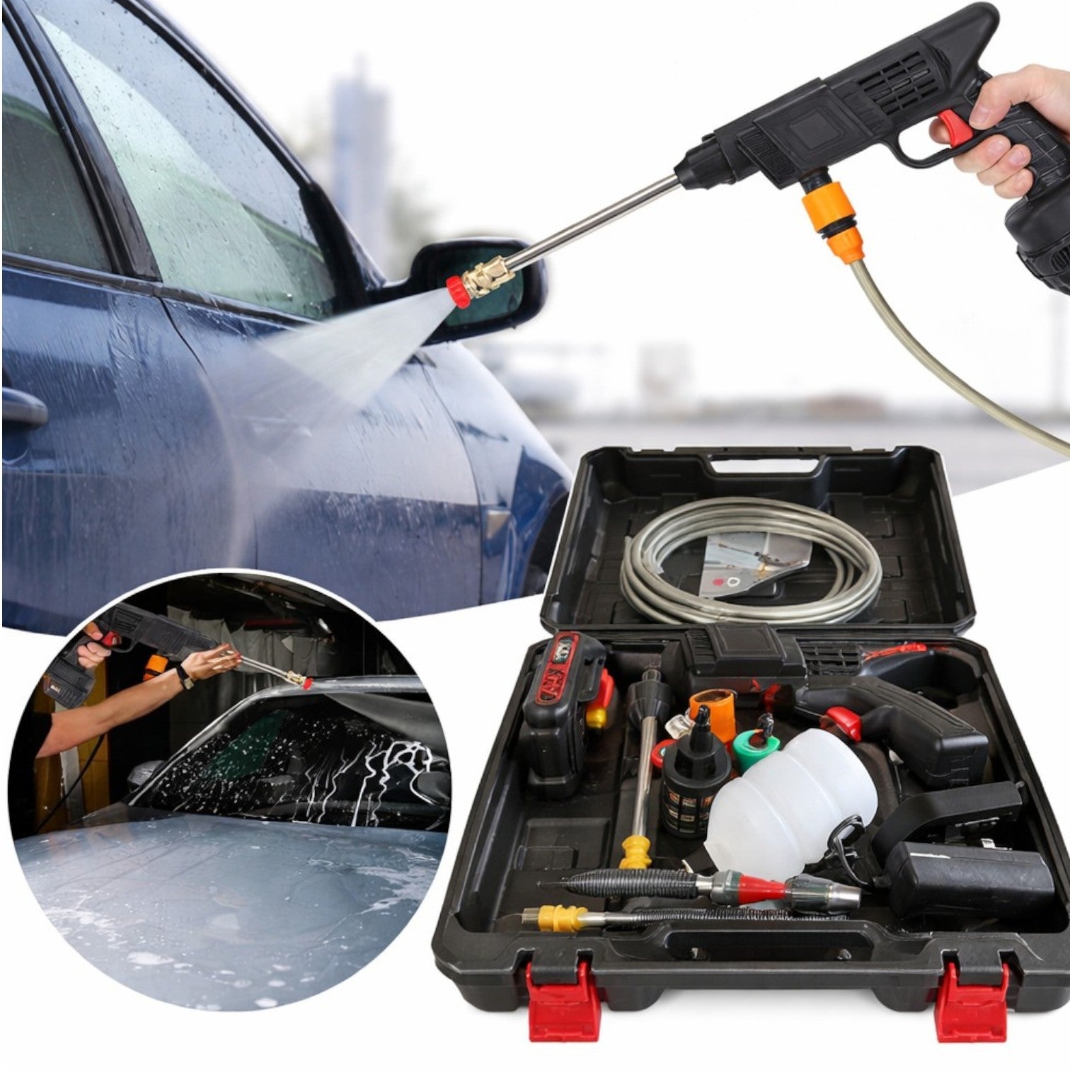 Aparat De Spalat cu Presiune si 2 Acumulatori de 48V, in Cutie Transport Engros