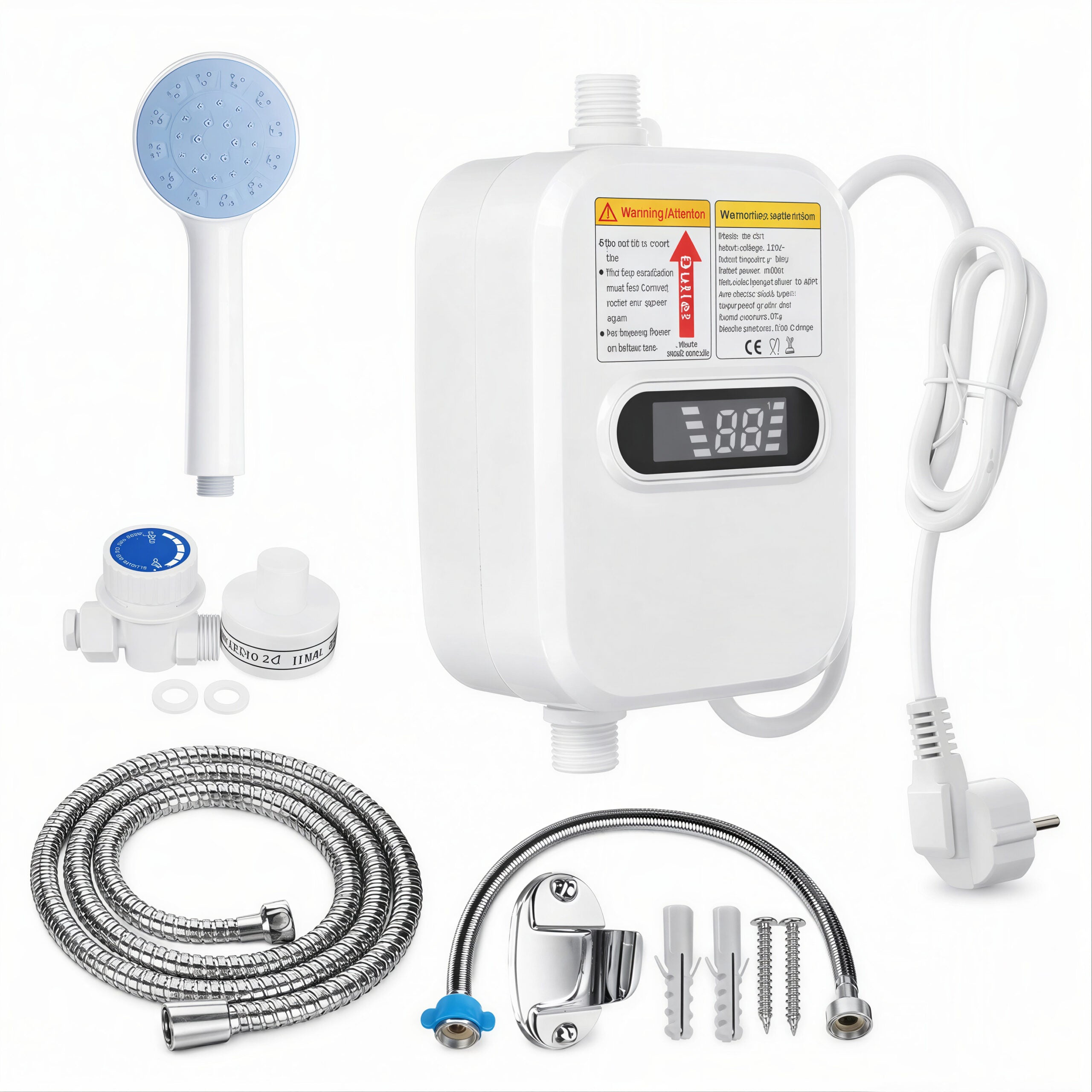 Boiler Electric Instant pentru Apă Caldă 3500W, cu Afișaj Digital Engros