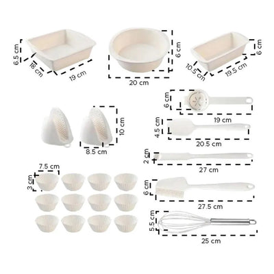 Ustensile pentru Copt 22 Piese din Silicon, Tavi si Ustensile Engros