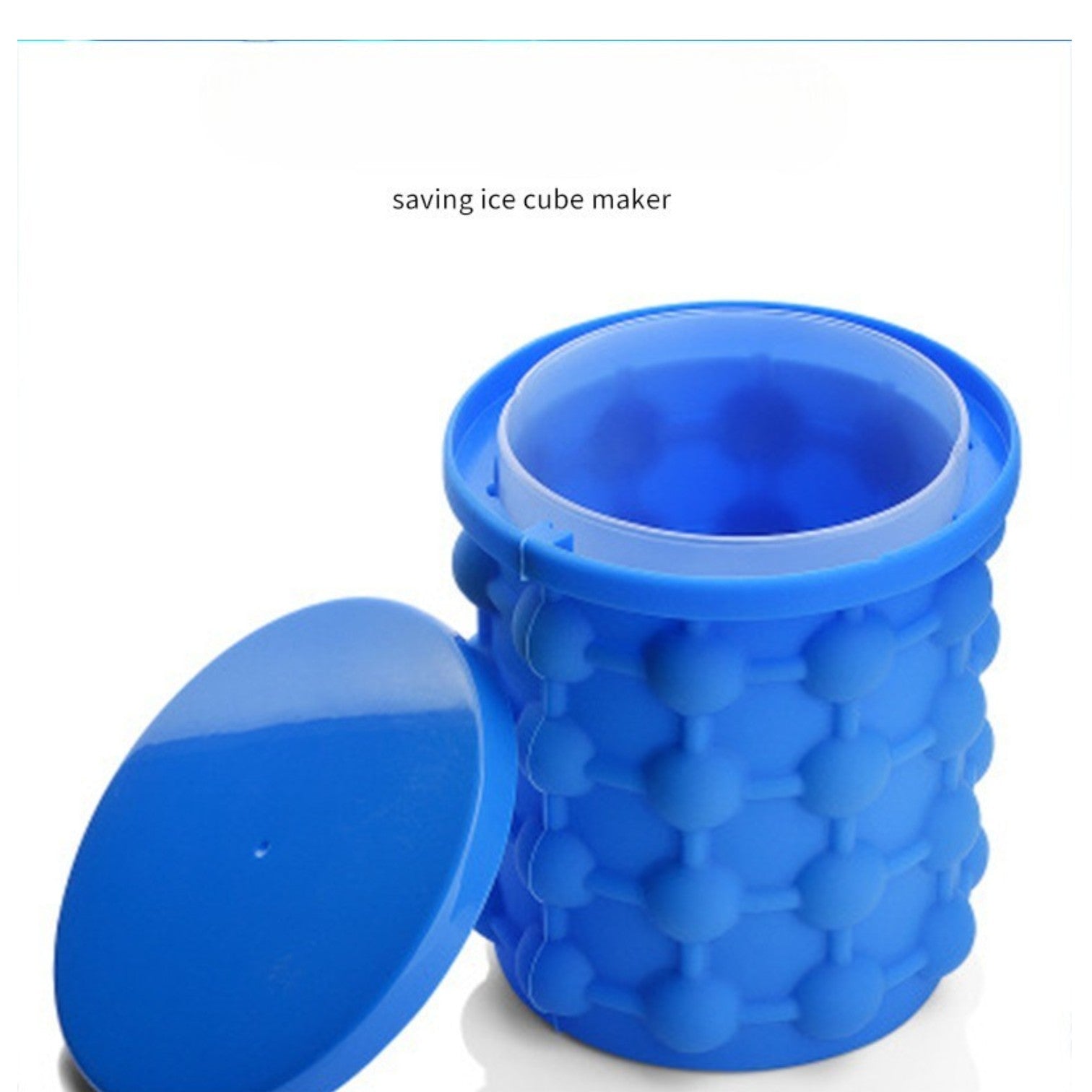 Frapieră pentru Gheață cu Formă pentru Cuburi, 14x12cm, din Silicon cu Capac Engros