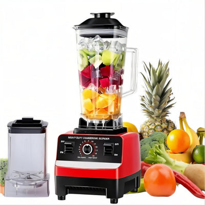 Blender Profesional 2 în 1, 2.5L, 5500W, 15 Viteze, cu 2 Recipiente, Zdrobire Gheață și Autocurățare Engros