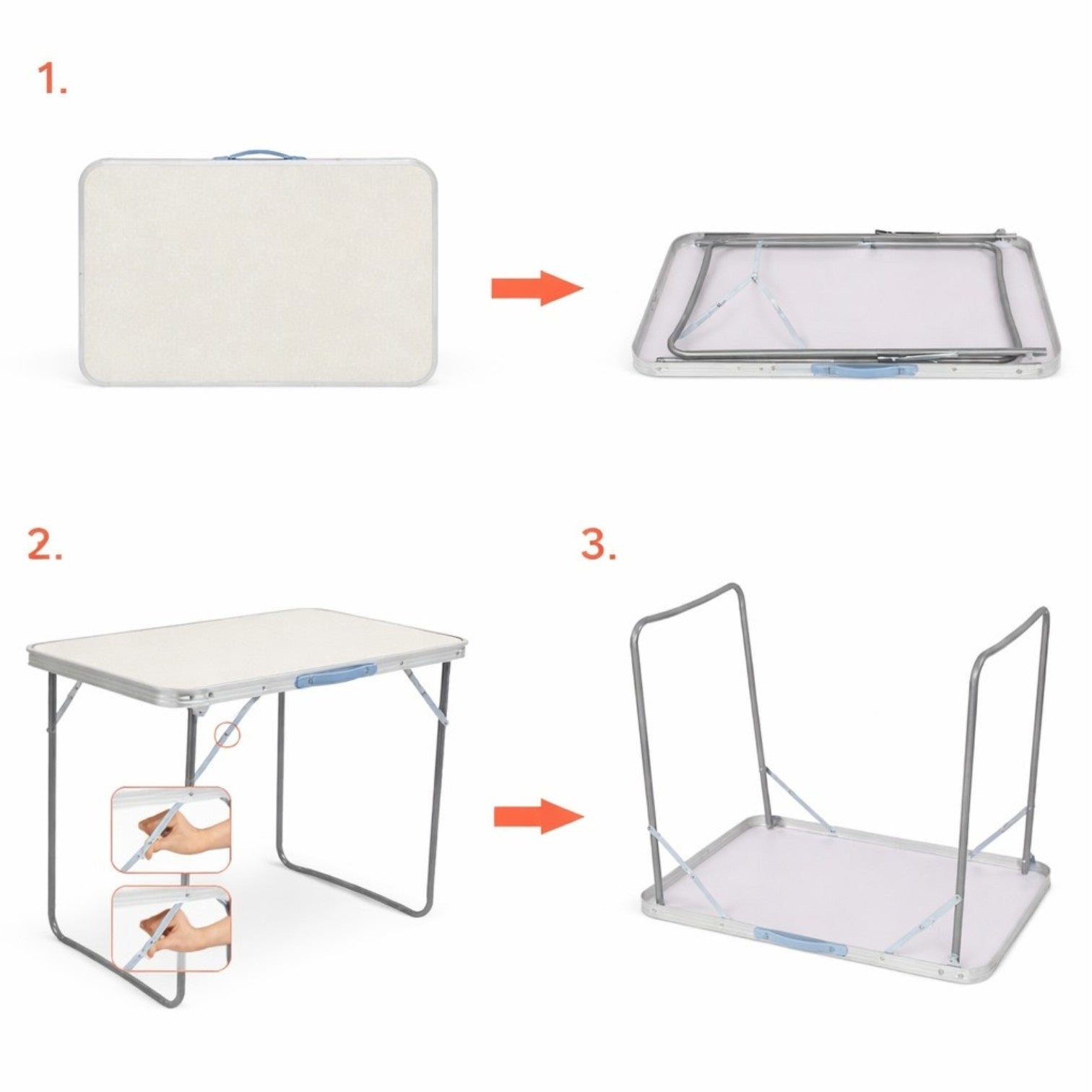Masă Pliabilă 50x70cm, Tip Servietă cu Mâner, Cadru Aluminiu, Portabilă, Diferite Culori Engros
