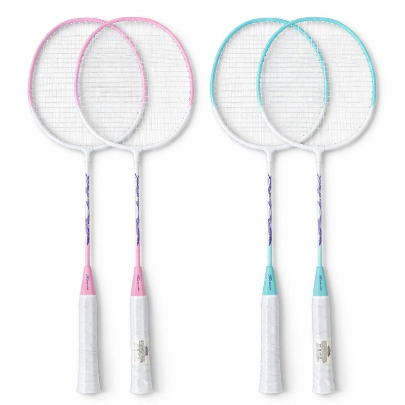 Rachete Badminton 2/set, Mâner Antiderapant 66cm cu Husă Transport Diferite Culori Engros
