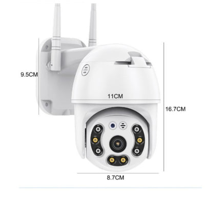 Cameră Supraveghere Wi-Fi 16.7cm, Rotire 360° cu o Singură Unitate de Supraveghere, Vedere Nocturnă LED, Audio Bidirecțional, Detectare Mișcare, Suport Card MicroSD, Antene Duale, Control prin Telefon Engros