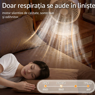 Ventilator Electric 25.5x25x26cm, 220W, Oscilant, Detașabil, din Plastic Engros