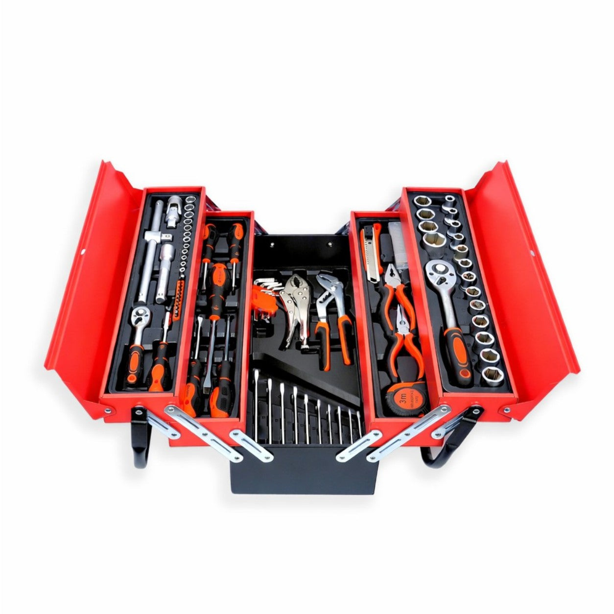 Trusa Profesionala 47x20x21.5cm, cu 4 sertare, 85 piese metalice Engros