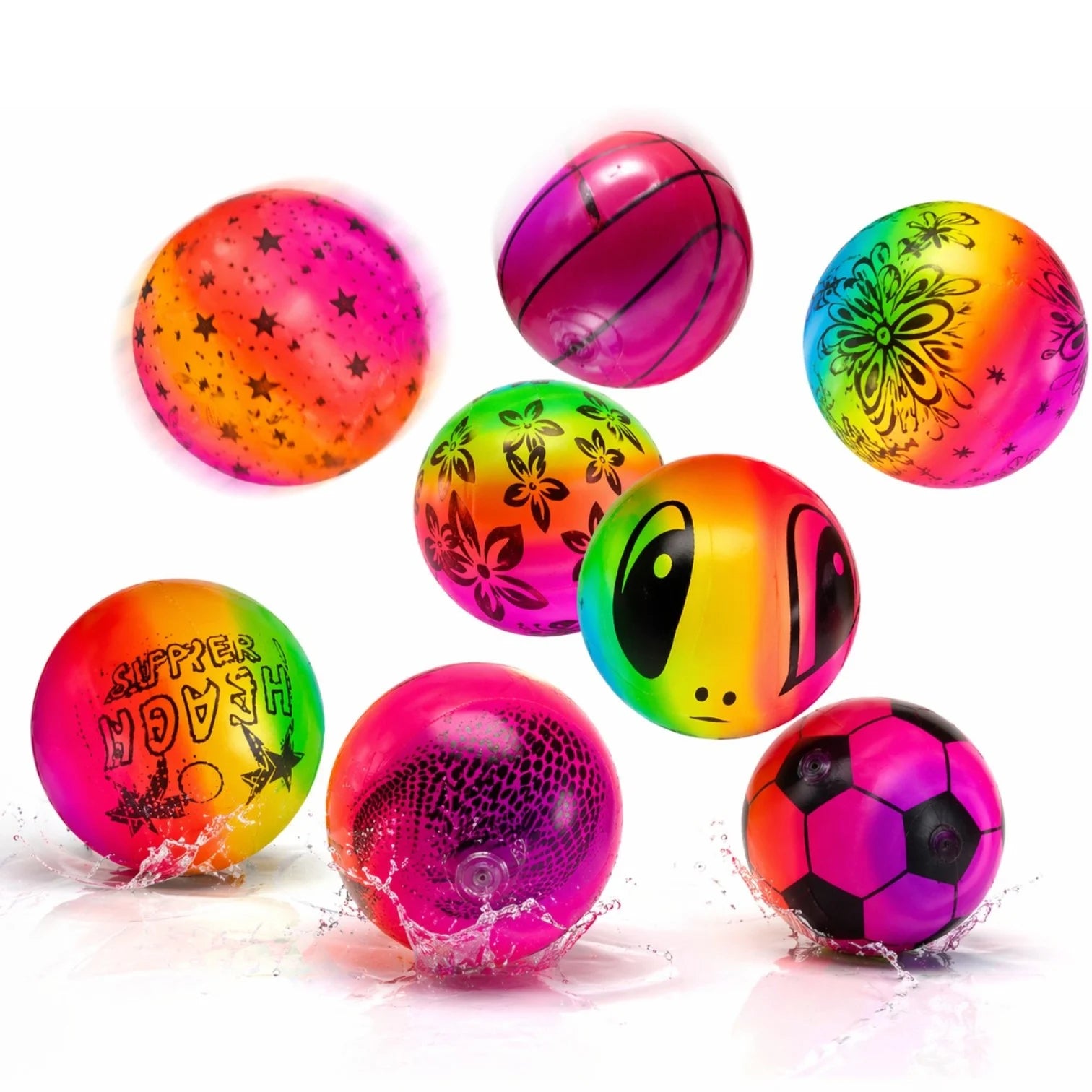 Minge 24cm de Plaja 55g din Plastic 10/set Multicolora Engros