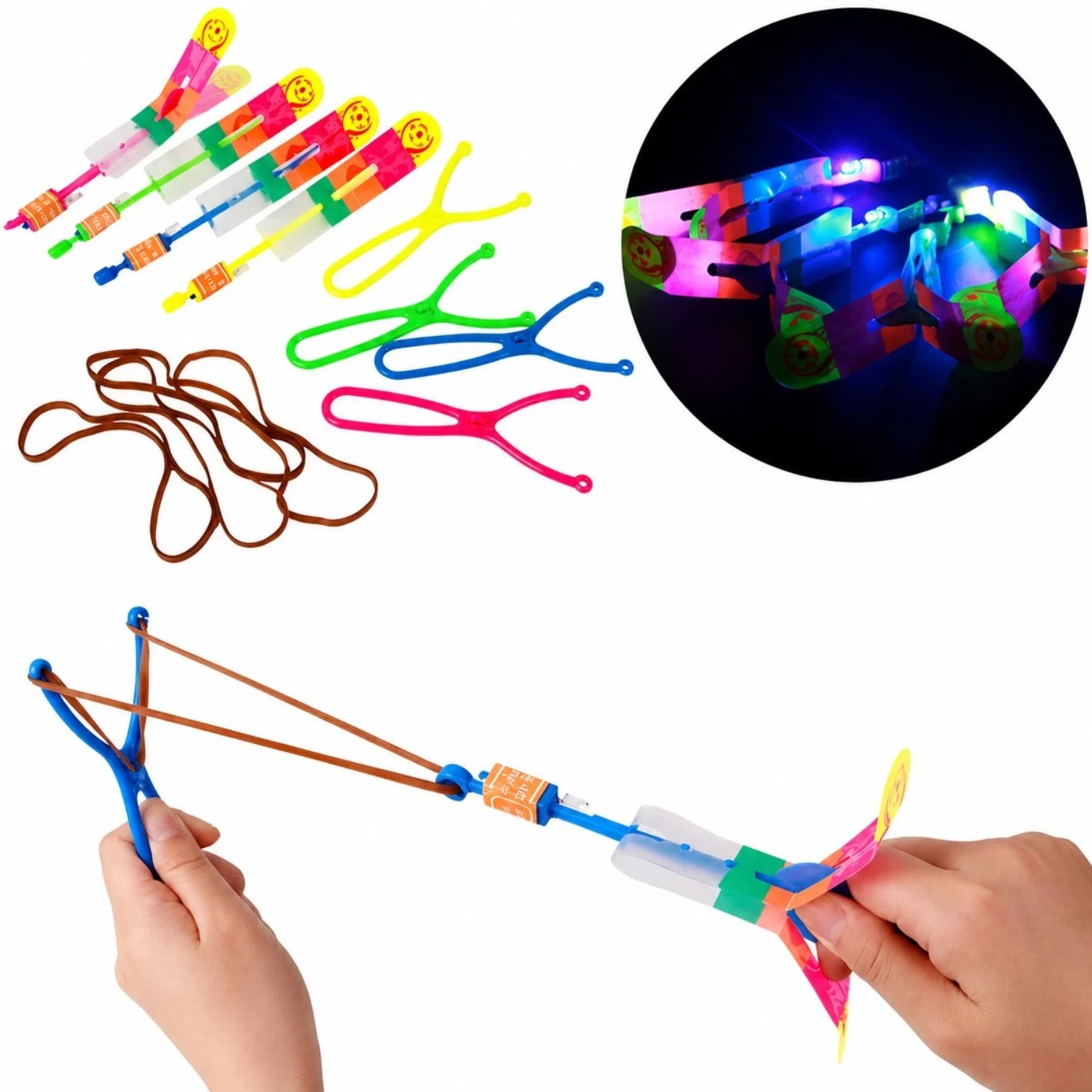 Prastie cu lumini pentru copii, diverse culori, 16 cm, 50/set engros