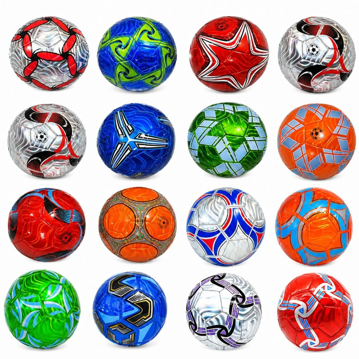Minge de Fotbal Nr. 5 din Imitatie Piele, Material Lucios 345g Diferite Modele Engros