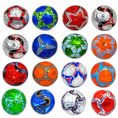 Minge de Fotbal Nr. 5 din Imitatie Piele, Material Lucios 345g Diferite Modele Engros