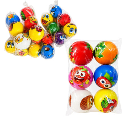 Minge din Spumă 6/Set, Modele Colorate, 15cm Elastică pentru Copii Engros