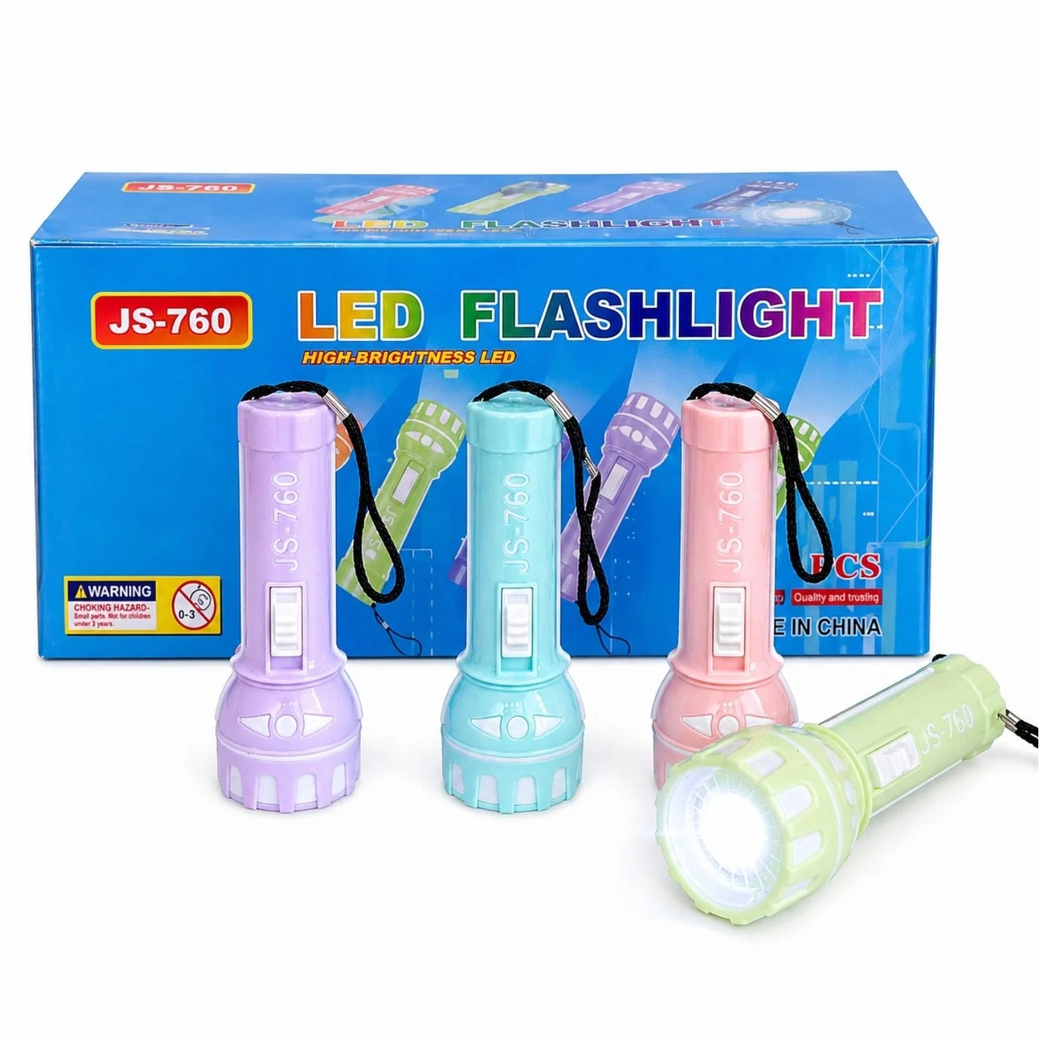 Lanternă LED 48/set, cu Șnur de Prindere, 10cm, Portabilă, Diferite Culori Engros
