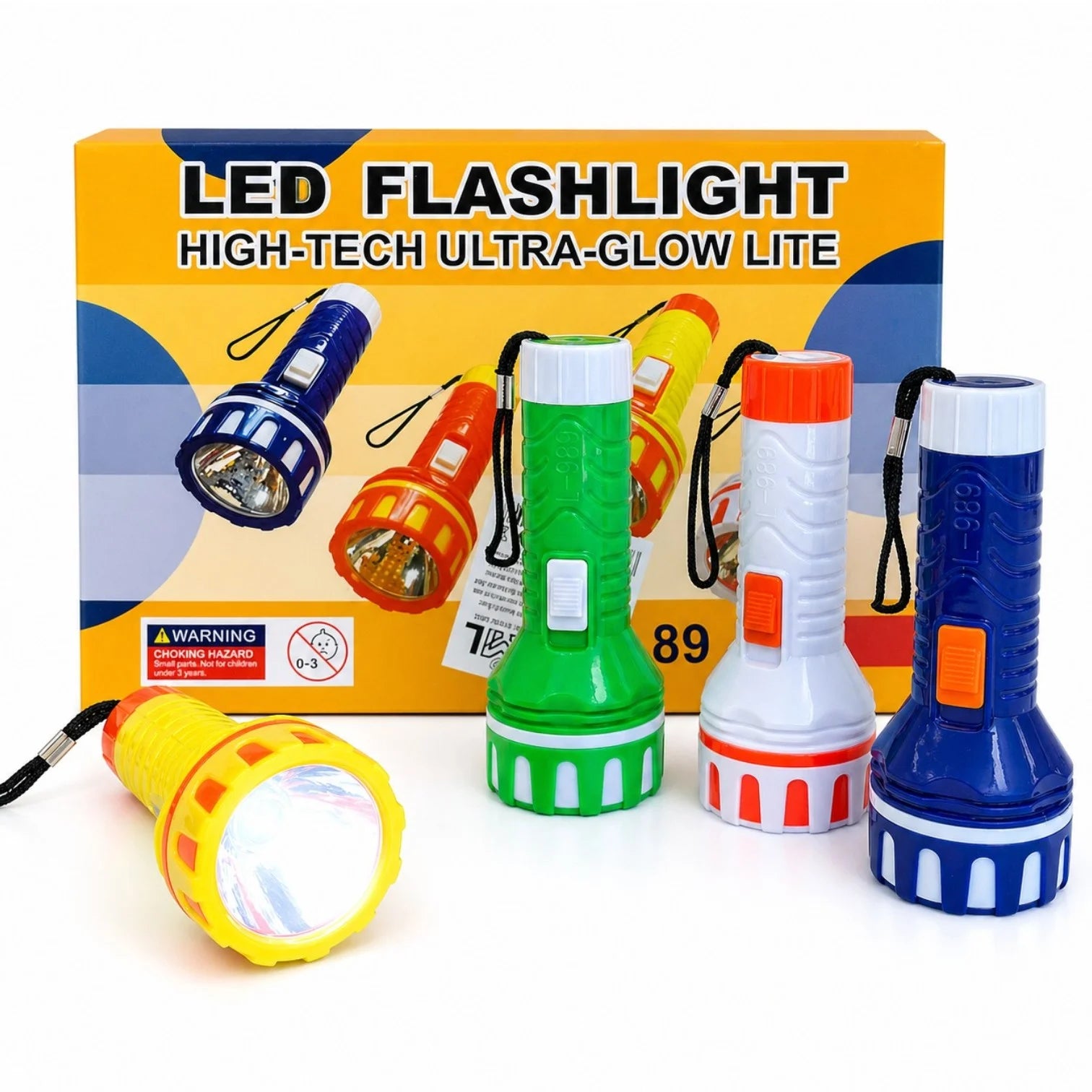 Lanternă LED 24/set, Portabilă cu Șnur 11x4cm, Diferite Modele Colorate Engros