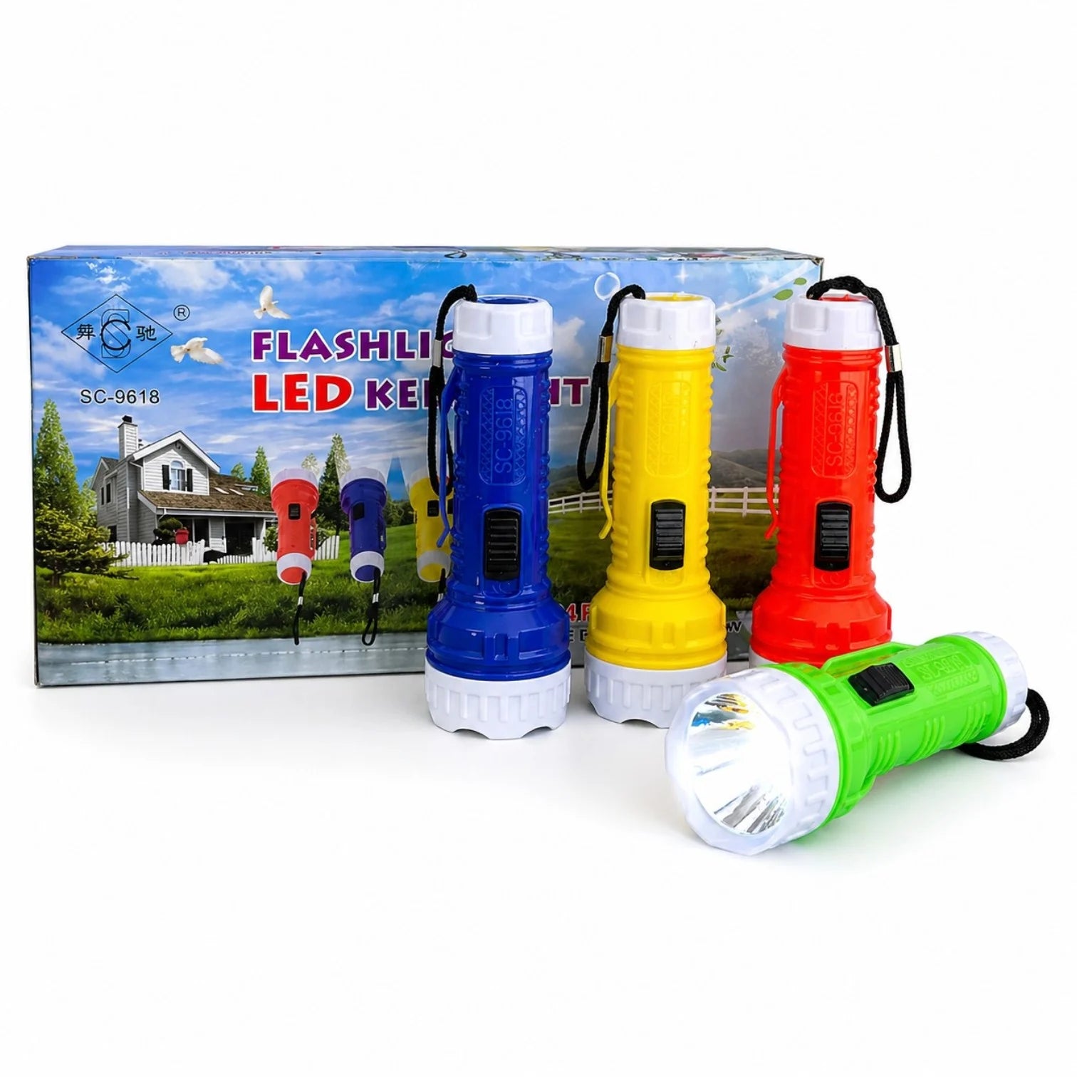 Lanternă LED 24/set, Portabilă cu Șnur 11cm, Diferite Culori Engros