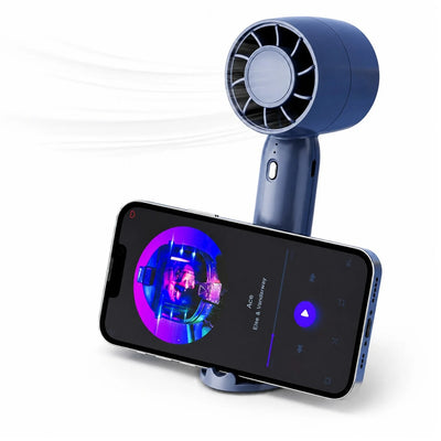 Ventilator Portabil Mini 16.5cm, USB, 3 Viteze, cu Suport Telefon, Diferite Culori Engros