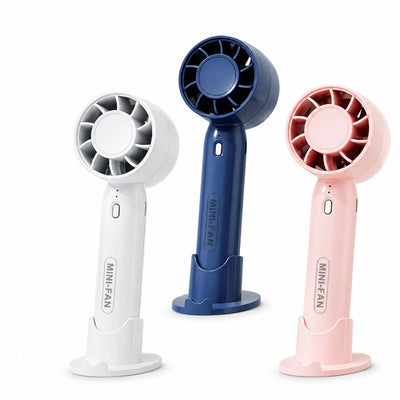 Ventilator Portabil Mini 16.5cm, USB, 3 Viteze, cu Suport Telefon, Diferite Culori Engros