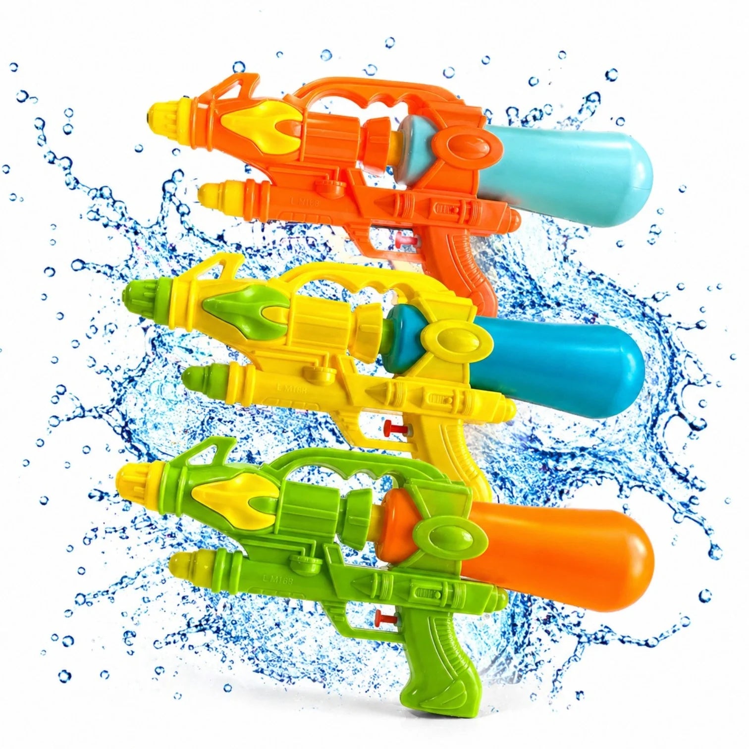 Pistol cu Apă 17x30cm din Plastic, cu Rezervor Detașabil, Diferite Culori Engros
