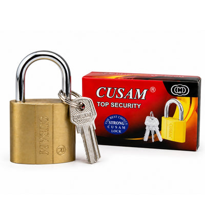 Lacat Galben 6/set, Gusam 50mm, Metalic, cu 3 Chei Engros